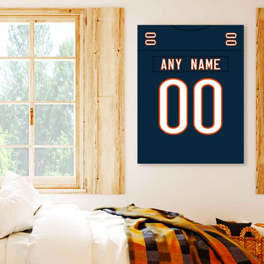 Chicago Jersey Custom Canvas Print Wall Art for Boy Girl Men Women Football Personalized Canvas Art